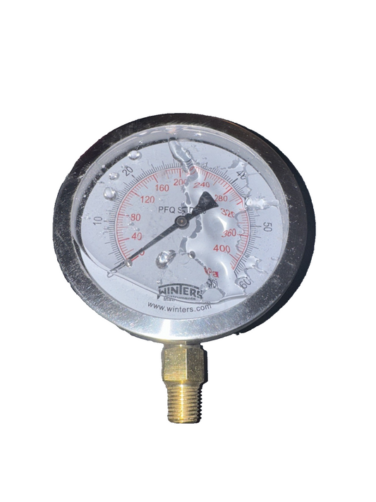 Winters PFQ Series Stainless Steel 304 Dual Scale Liquid Filled (No Packaging)
