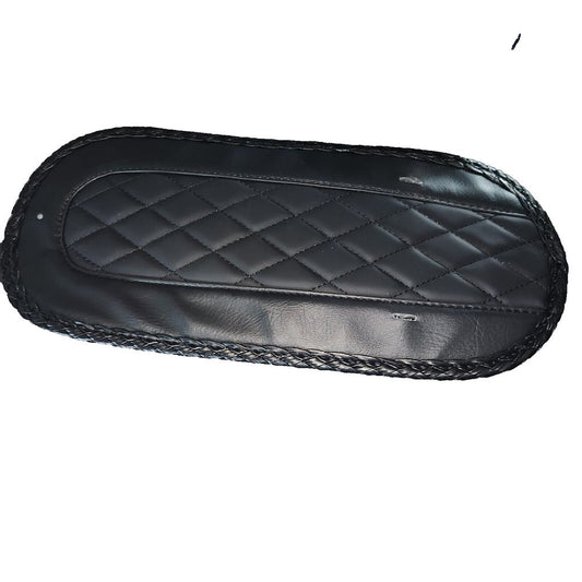 HDBUBALUS Rear Fender Bib Fit for Solo Seat Compatible with Harley Street Glide – a black leather case with braiding
