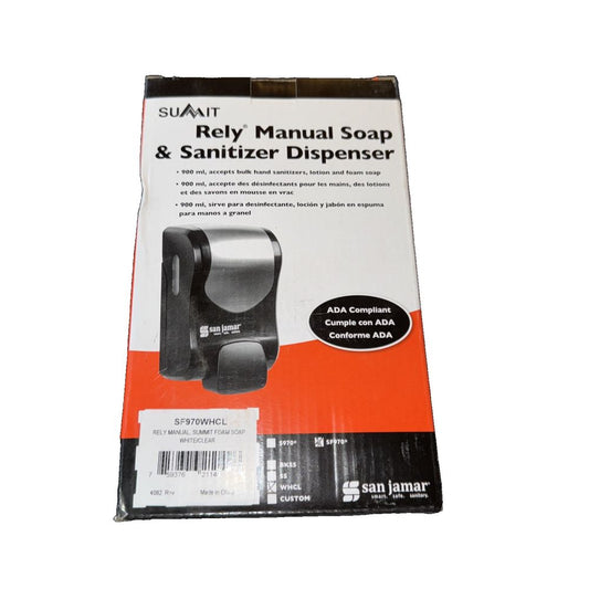 SF970WHCL - RELY MANUAL SUMMIT FOAM SOAP - WHCL – a box of a black and white product