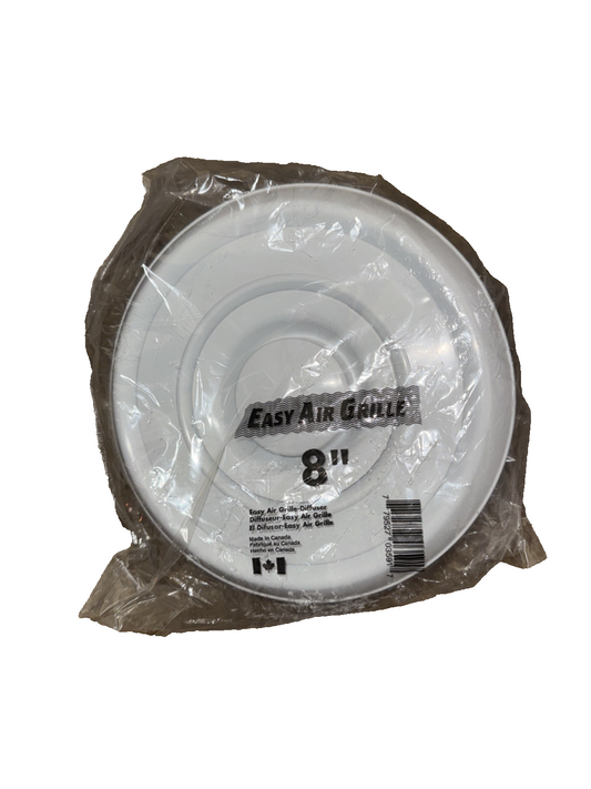 Easy Air EAG8 Step-Down Face Round Ceiling Diffuser, 8 in, White