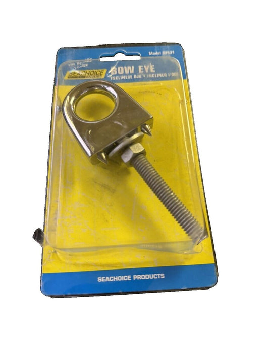 Seachoice Single Shank Bow Eye for Tow Lines or Boat Trailer Winch Hook, 3 in. – a small metal key with a screw