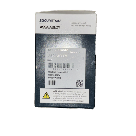 Securitron MK Mortise Key Switch, Momentary, Single Gang