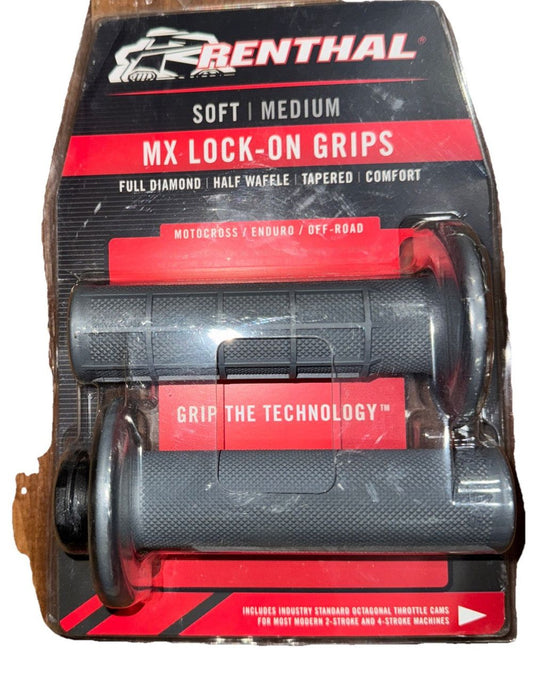 Renthal Original Lock-On Half Waffle MX Grips - Medium – a box of two batteries