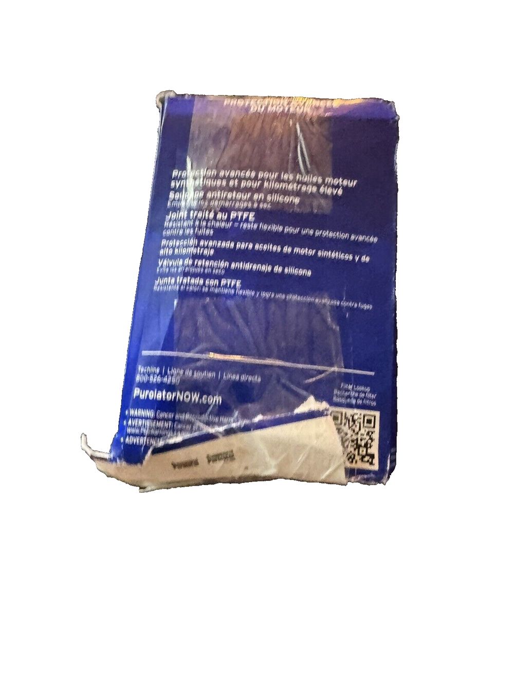 Purolator PL20252 PurolatorONE Advanced Engine Protection Spin On Oil Filter – a blue bag with a white label on it