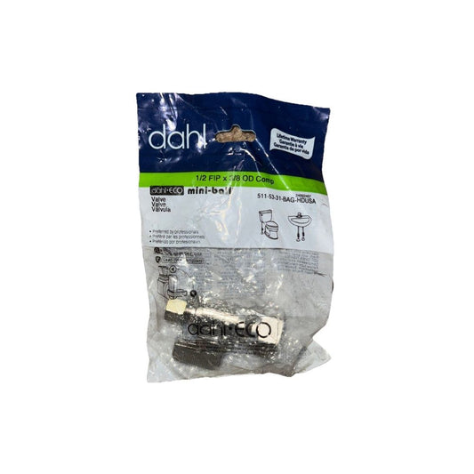 Dahl 1/2 in. FIP Inlet x 3/8 in. Compression Outlet 1/4-Turn Straight Stop, DaveyDooDeals – a bag of white plastic bags with a white plasti…