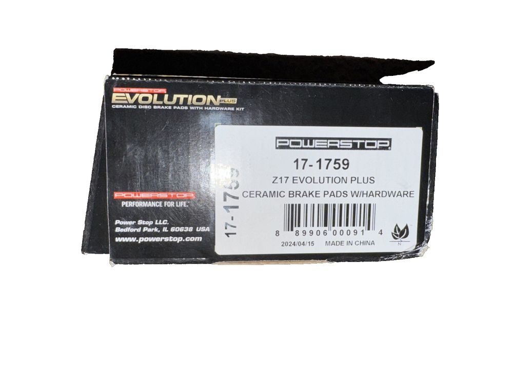 Power Stop Front 17-1759 Ceramic Brake Pads Evolution – evl - 7 / 7 / 8 / 12 / 12 / 12 / 16 / 24 /