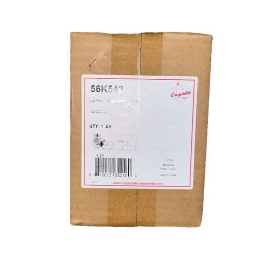 Coyote Accessories 56K542 | Install Kit - Bulge Acorn (13/16) - 1/2 x 20 – a brown cardboard box with a white label on it
