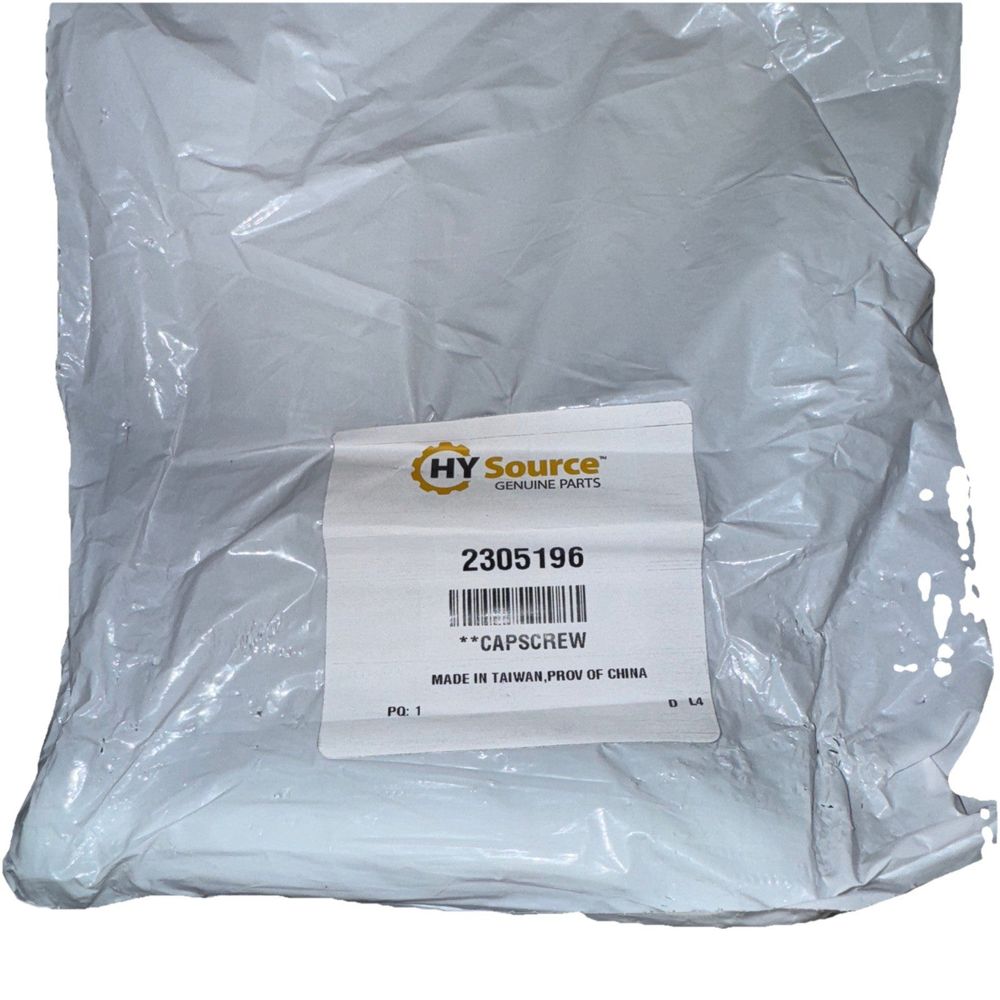 Hyster 2305196 BOLT - HEX HY2305196 4 Pack – a white plastic bag with a label on it