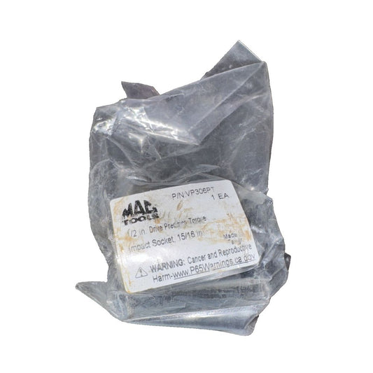 1/2" Drive Impact Socket 15/16" - 6-PT - VP306PT, Mac Tools – a small piece of plastic material in a plastic bag