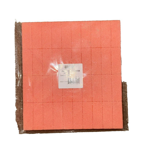 Block Mini ORANGE Disposable Buffers 40 Per Sheet, Unbranded – a red brick with a white label on it