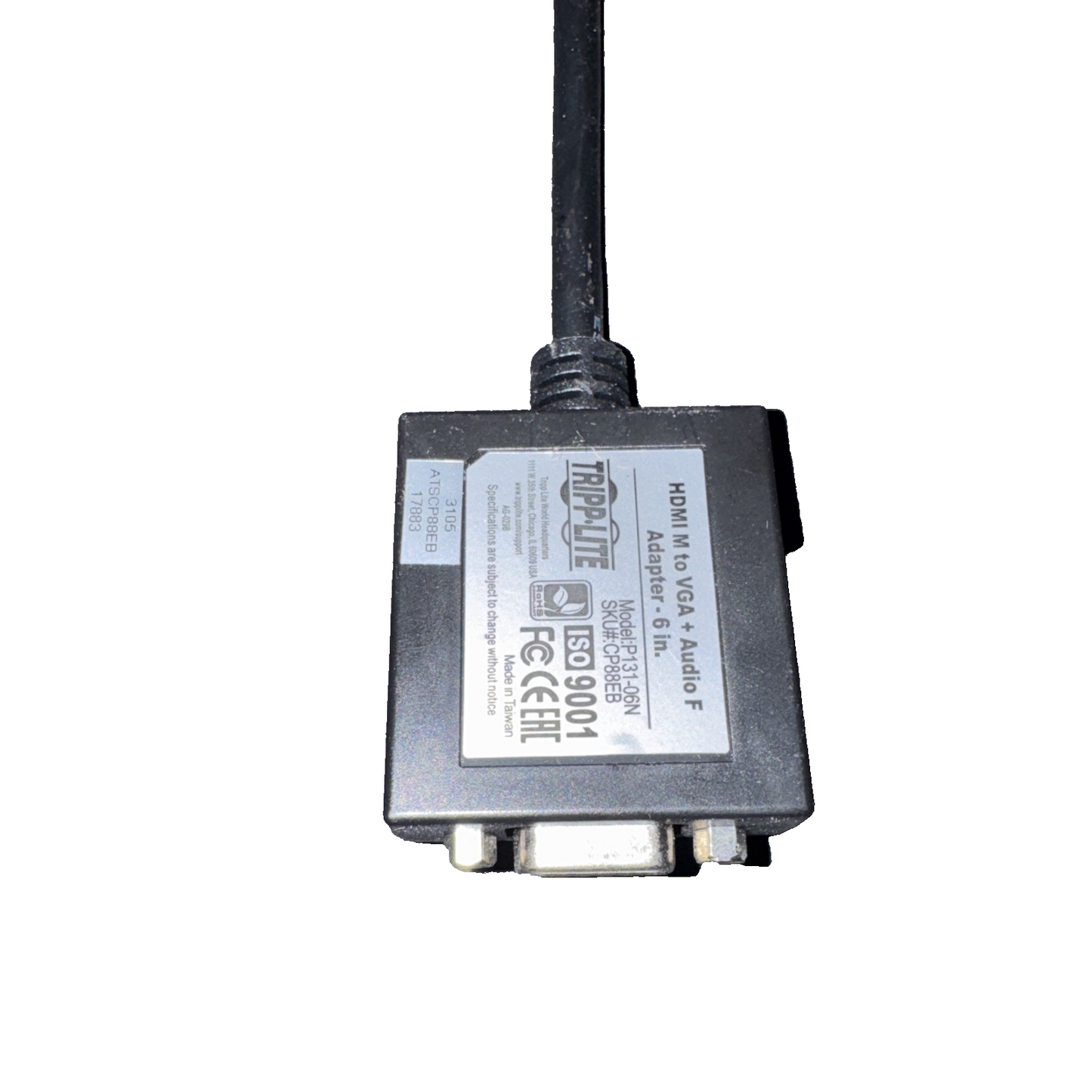 TRIP Kute HDMI to VGA + Audio F Adapter 6 Inch P131-06N