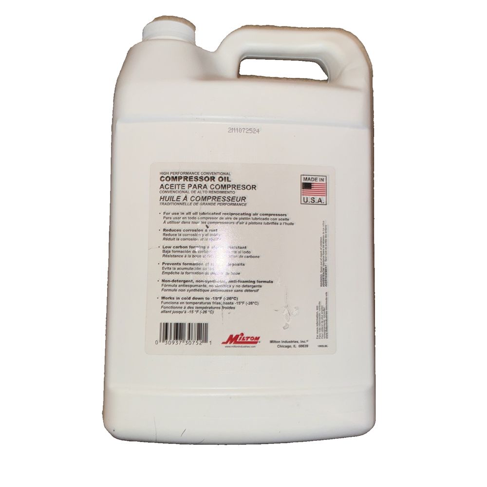 Milton Industries 1002 Compressor Oil-1 Gal – a gallon of water based cleaner