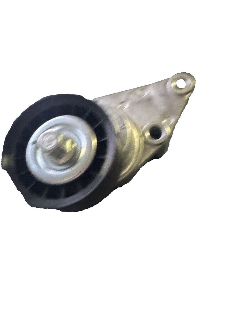 ACDelco Gold 38158 Drive Belt Tensioner Assembly with Pulley, Aluminum w- Black – a white and black wheel with a white background