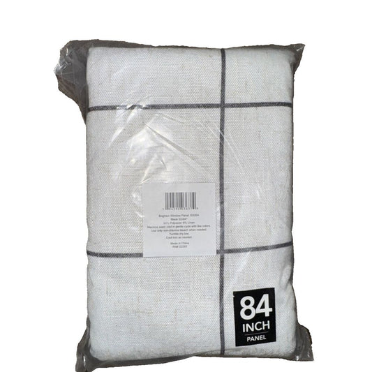 Elrene Home Fashions Brighton Windowpane Plaid Grid Blackout Window Curtain Pane – a white bag of white linen