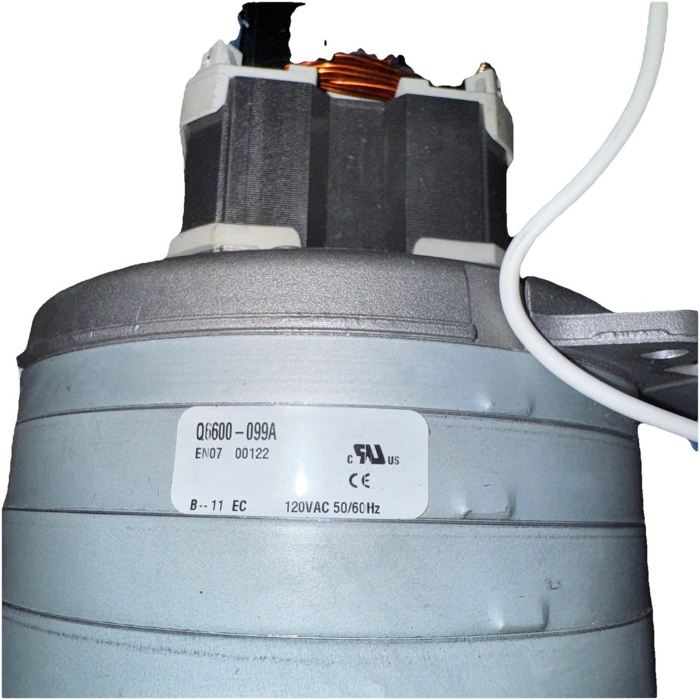 PEMS Q6600-099A 120V 5-Stage 5.7-Inch TBP Vacuum Motor, DaveyDooDeals – a metal fan with a white wire