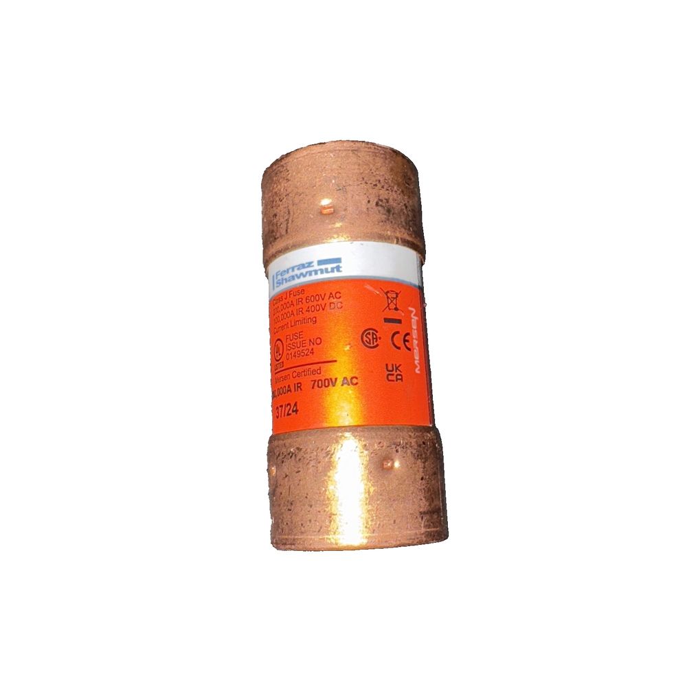 AJT50 Mersen Smart Spot Industrial Fuse, Ferraz Shawmut – a copper cap with a white background