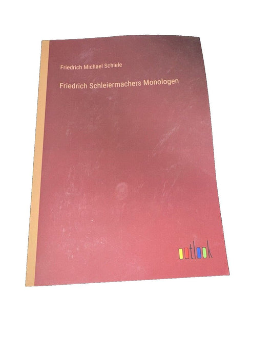 Friedrich Schleiermachers Monologen, DaveyDooDeals – the cover of the book frichschhauss molgen