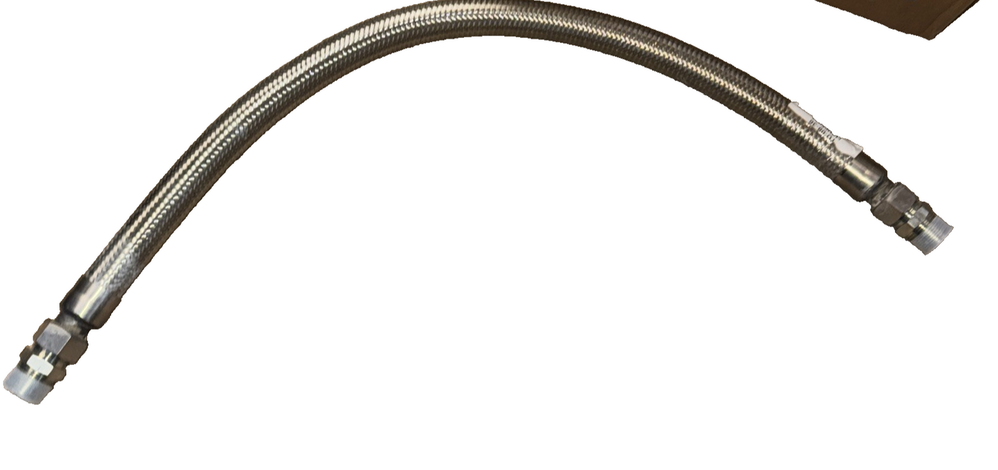 1" x 36" Braided Stainless Steel Flexible Compressed Air Line Flex Hose TU-08-36