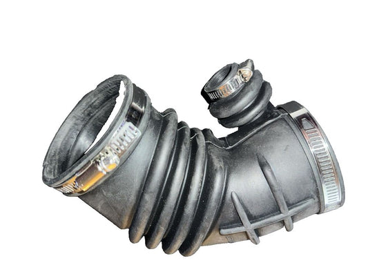 A-Premium Fuel Injection Throttle Hose Air Flow Meter Intake Boot Replacement fo – a pair of black plastic hoses