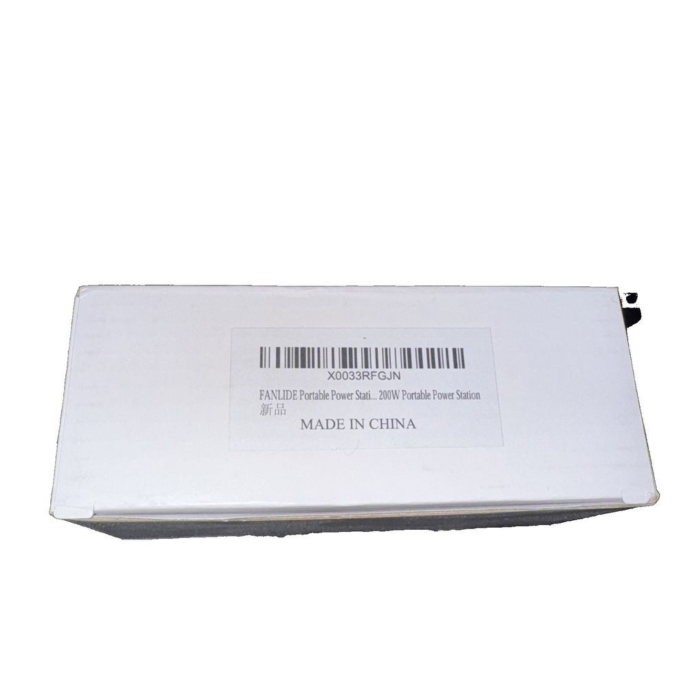 Portable Power Station Charger Adaoter, Fanlide 15V 2.5 A Power Supply – a white box with a barcode on it