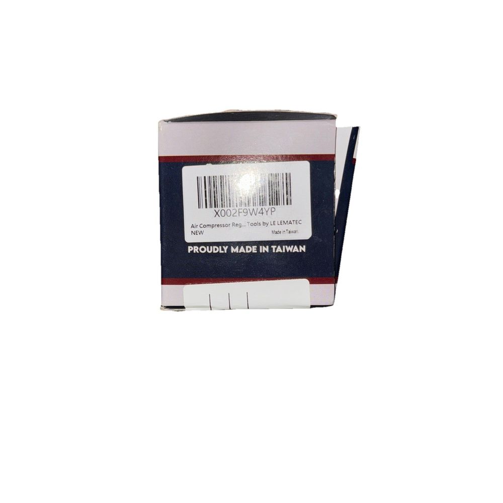 Le Lematec Diaphragm Type Air Compressor Pressure Regulator With Gauge 1'4" NPT – a white box with a label on it