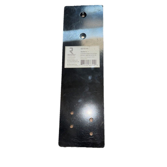 Richelieu Kolossus Countertop Bracket Black 3/16" Thickness 12" 305mm, DaveyDooDeals – a black metal plate with a white label on it