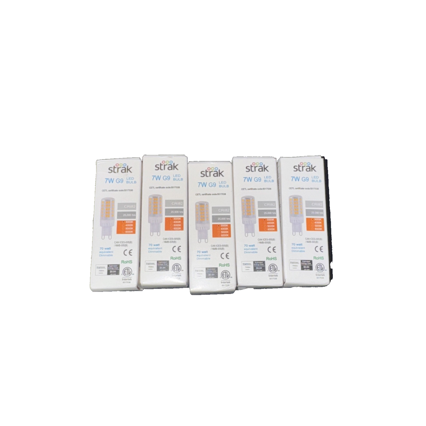 STRAK LED Bulb 7W G9 SP-G9-7W-D01 5 Pack