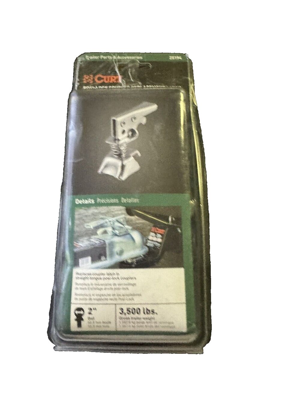 CURT 25194 Posi-Lock Coupler Replacement Latch for 2-Inch Trailer Hitch Ball, C – a piece of metal with a white background