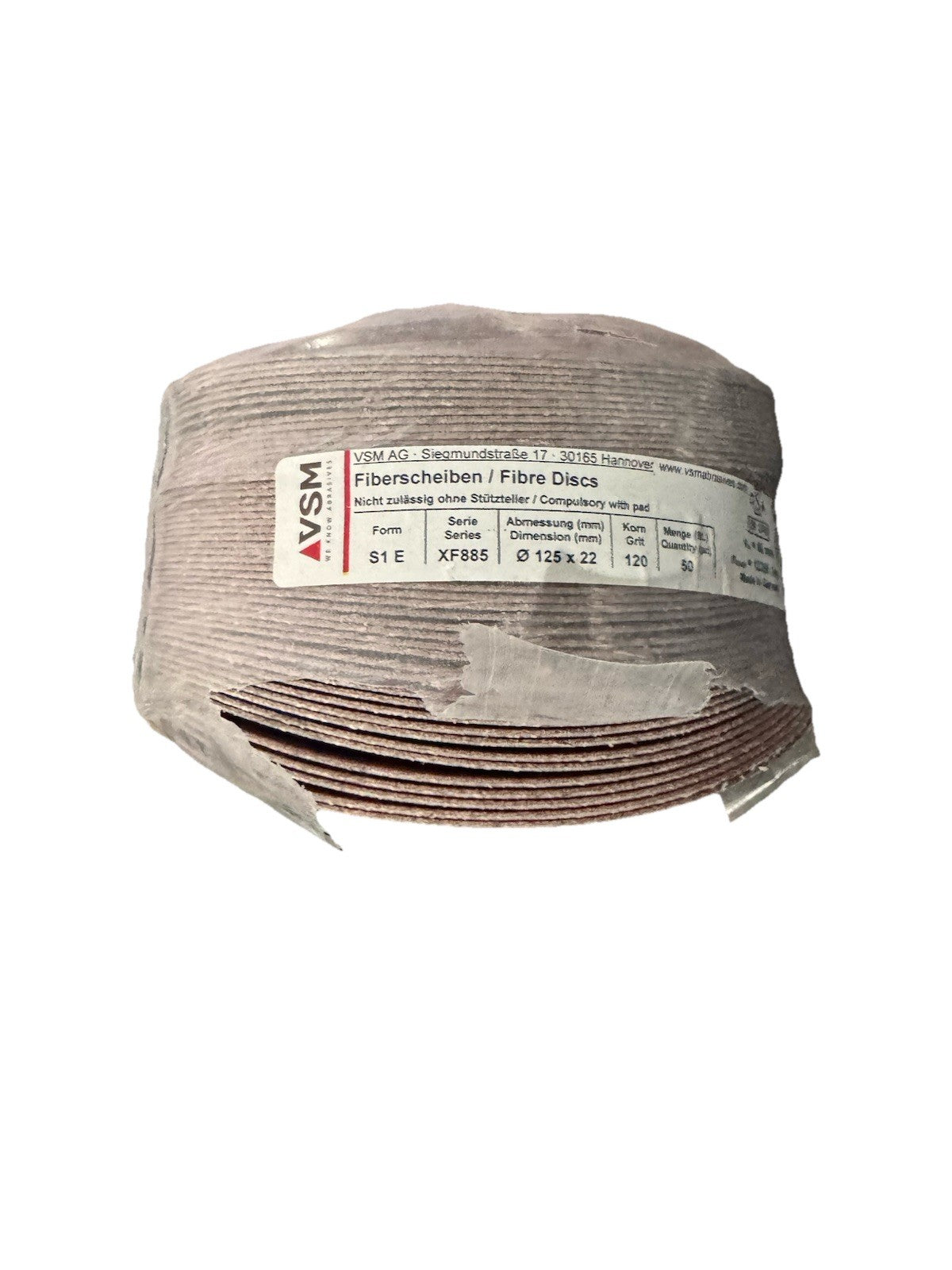 Fiber disc CER TopSize Ø125mm K.120 Superalloys.VA.Alu.VSM