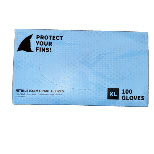 BullShark 100 XL Nitril Exan Grade Gkives 4 Mil / Blue/ Powder Free – protect your eyes with a protective cloth