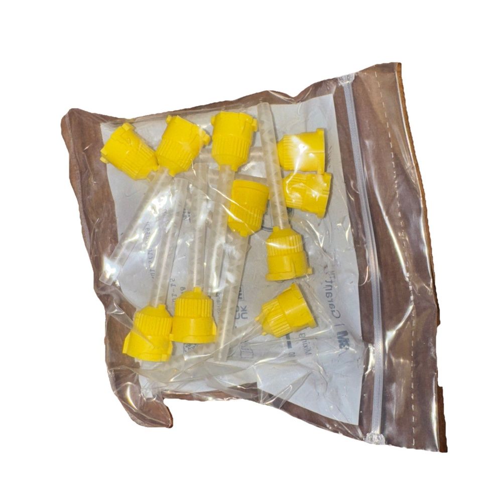 3M Express 7302 Impression Material (2 Tubes-10 Tips) – a bag of yellow plastic screws