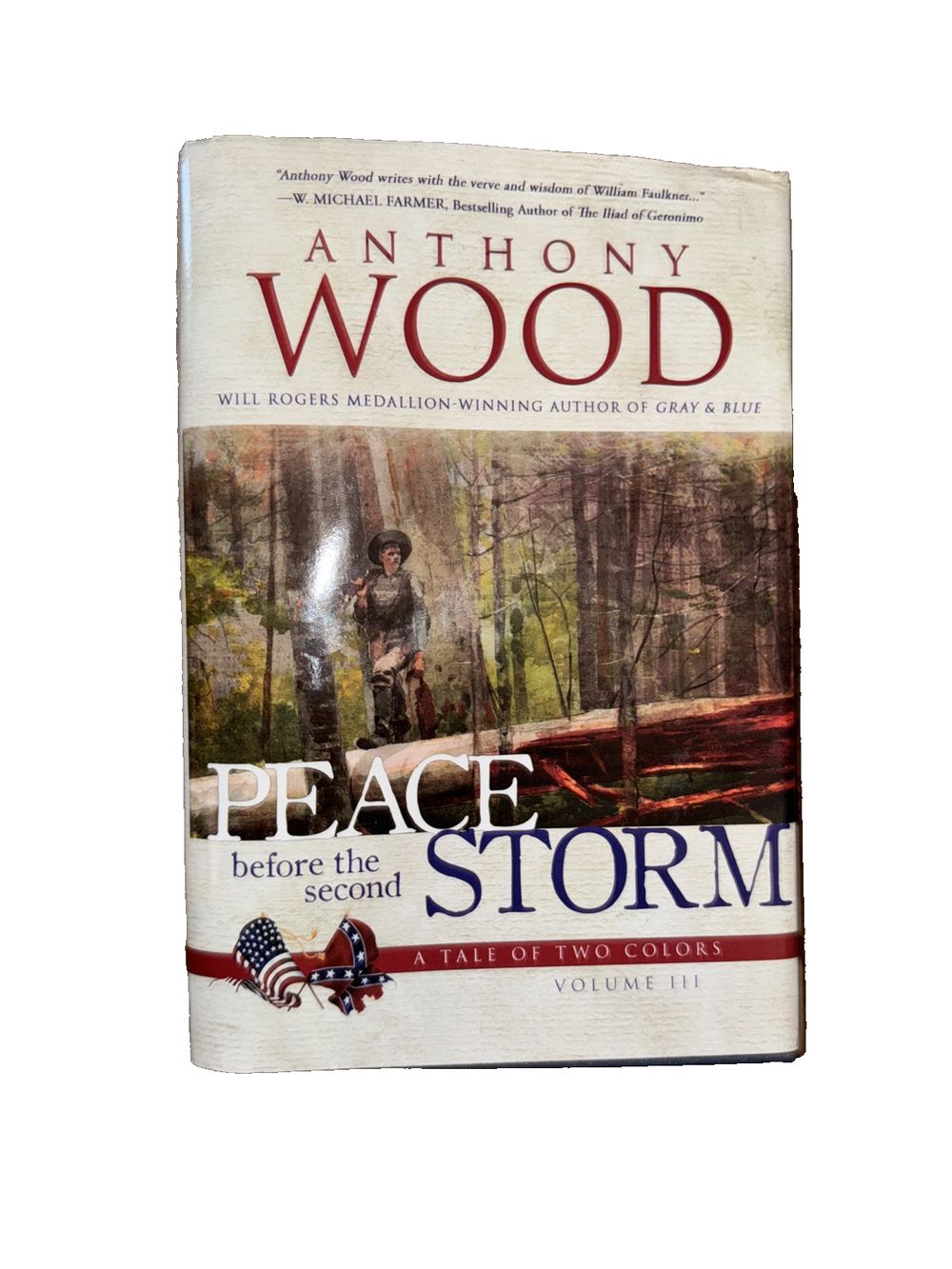 Peace Before the Second Storm: A Story of the Civil War, DaveyDooDeals – a book cover with a man standing on a log