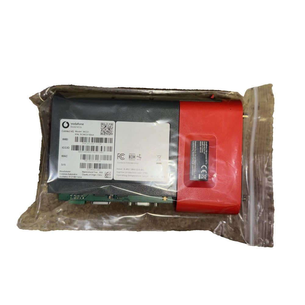 Vodafone Automotive USB Connect 4G V2 (NA) Modem MC01 5CMC01BAA, DaveyDooDeals – a red battery pack with a white label