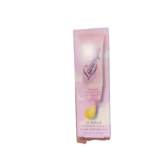 Lanolips 12 Hour Overnight Lip Mask - Rich Lanolin Lip Balm – a tube of pink and white liquid with a heart on it