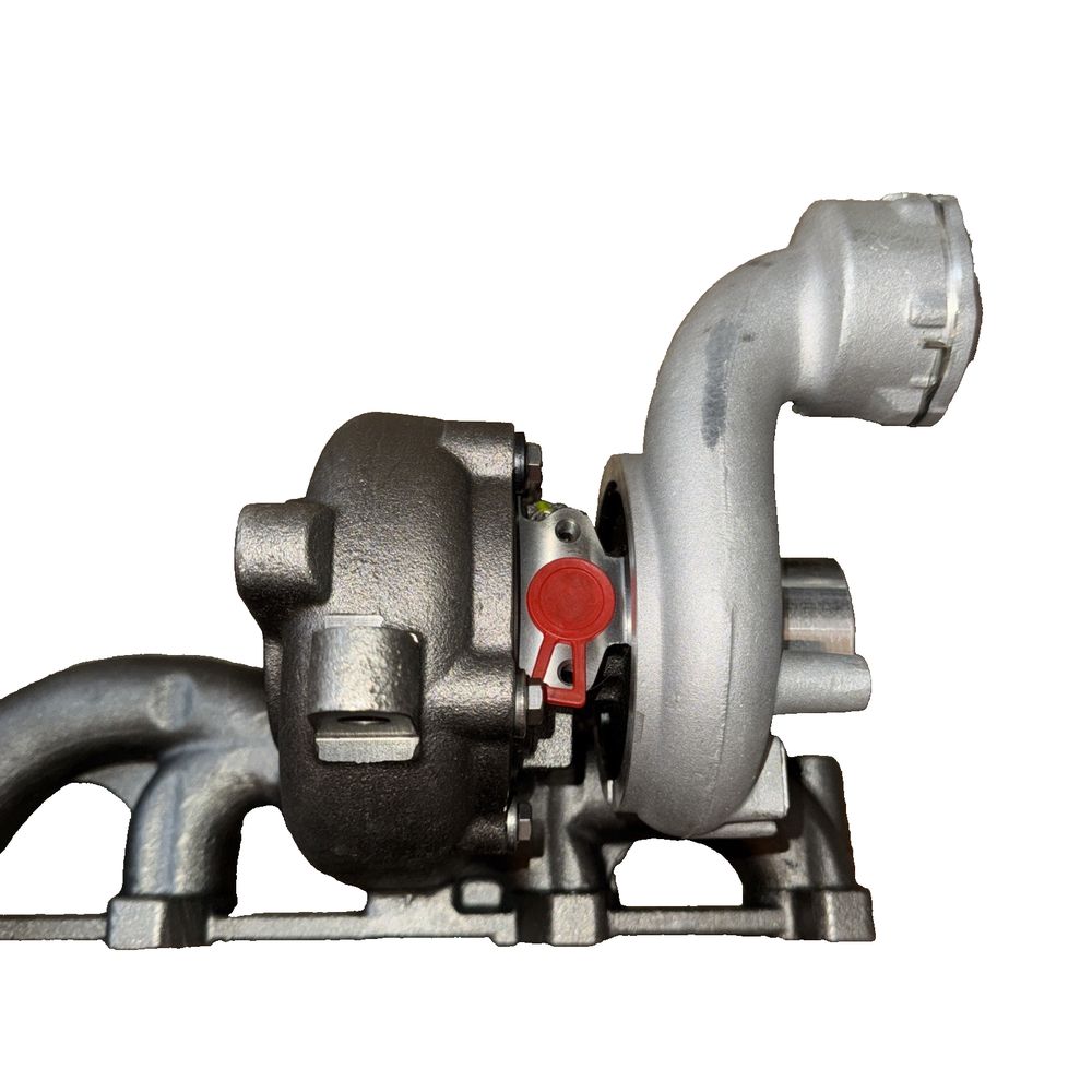 Turbocharger SEAT SKODA VOLKSWAGEN 1.9 TDI AXR 100 HP TURBO 54399880019, Unbranded – a metal pipe with a red knob