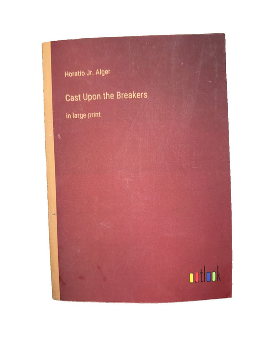 Cast Upon the Breakers: in large print, DaveyDooDeals – a book with a red cover and gold lettering