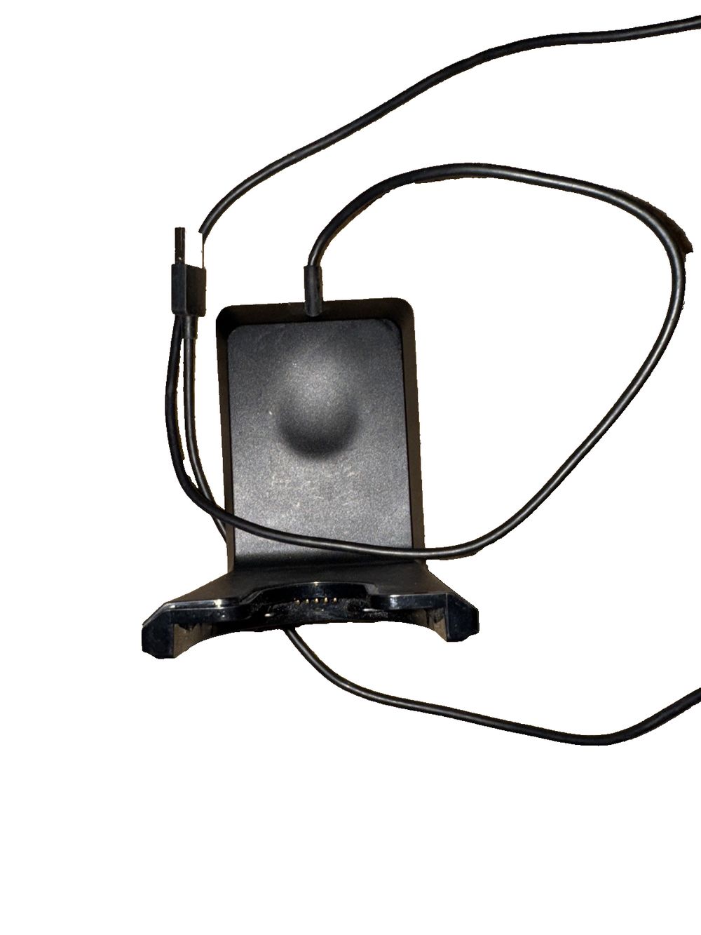 Plantronics 203-79-101 Headset Dock – a black microphone with a cord attached to it