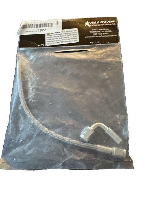 Allstar Performance ALL46304-9 9" 3 Braided Line -3 Straight--3 90 Degree Tube – a black plastic bag with a white zipper