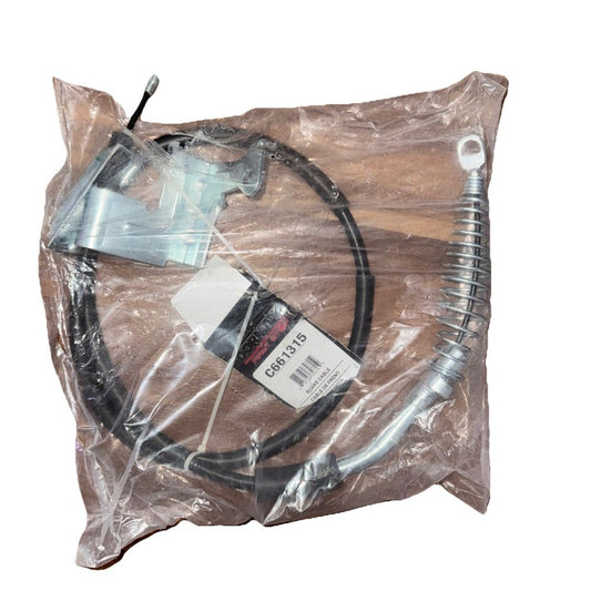 C661315 Dorman First Stop Brake Cable – a cable and a cable cord in a plastic bag