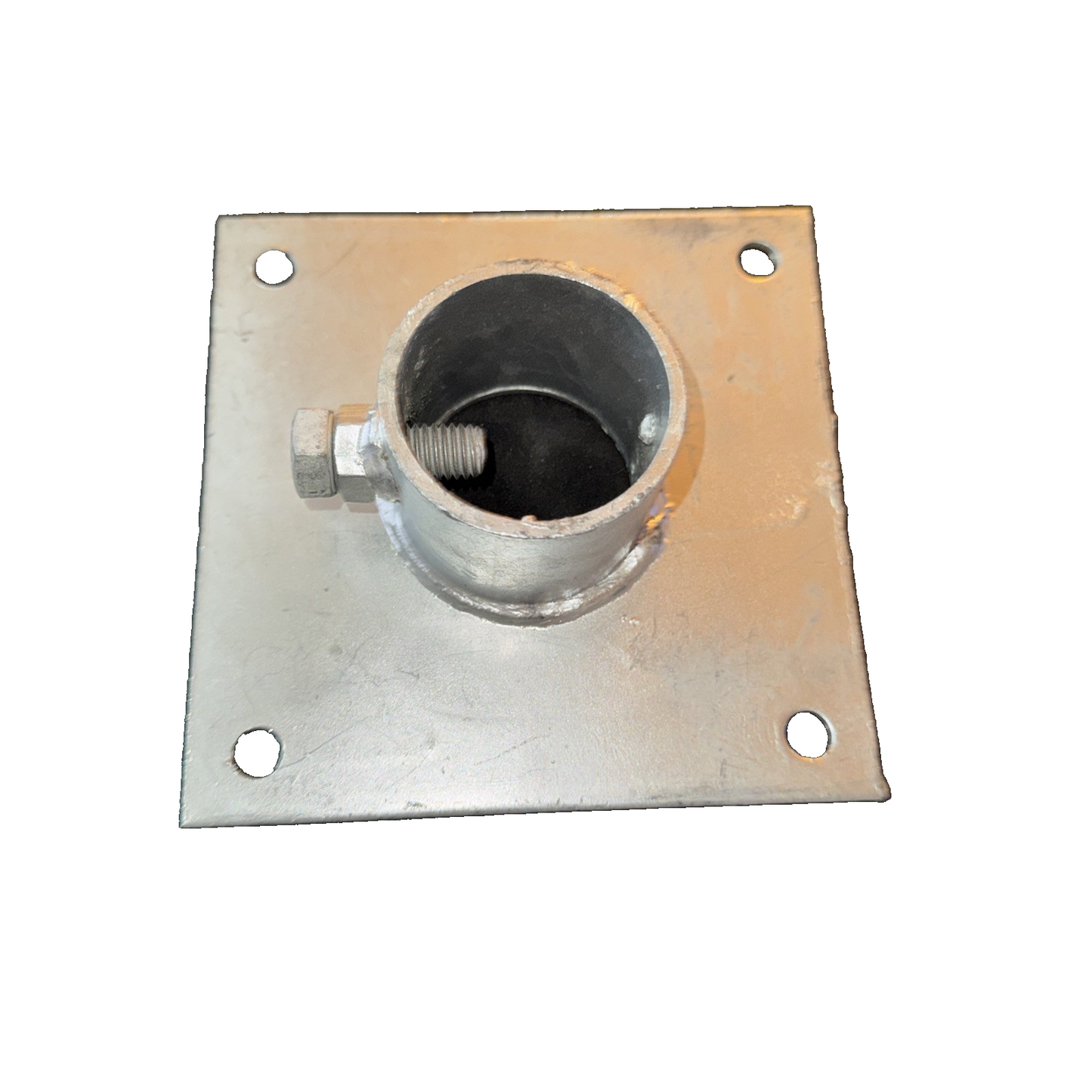 Base Plate – Galvanized Steel - 6" x 6" x 1/8"