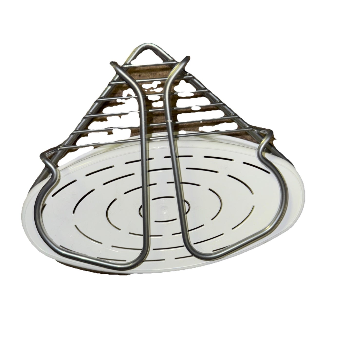 Metaltex 403707 1 Tier Corner Shelf Orbit, White