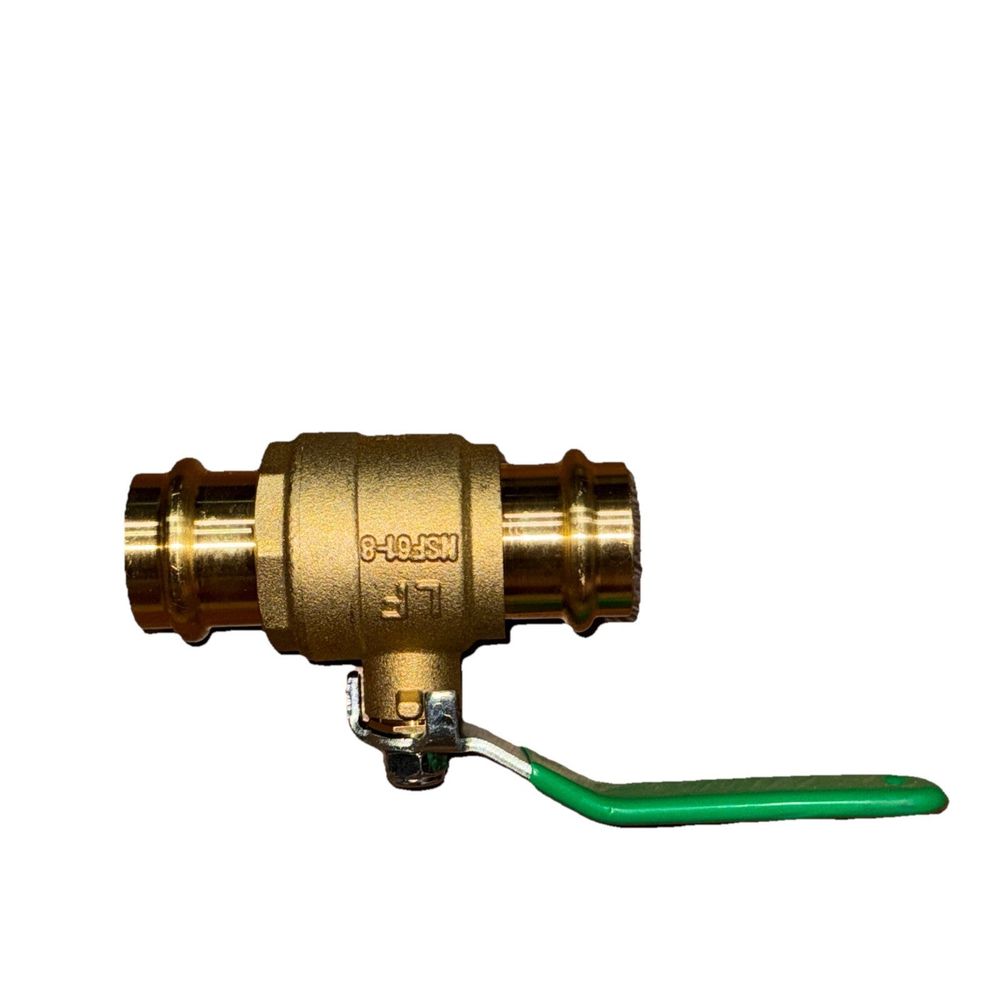 EFF EFFPR-03-LF 1 PRSXPRS LEAD FREE BALL VALVE, Unbranded – a brass ball valve with a green handle