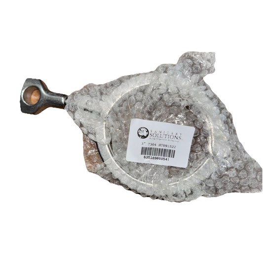 Sanitary Solutions Heavy Duty Single Pin Clamp w Open Hole Wing Nut 3" OD – a piece of rock with a metal handle