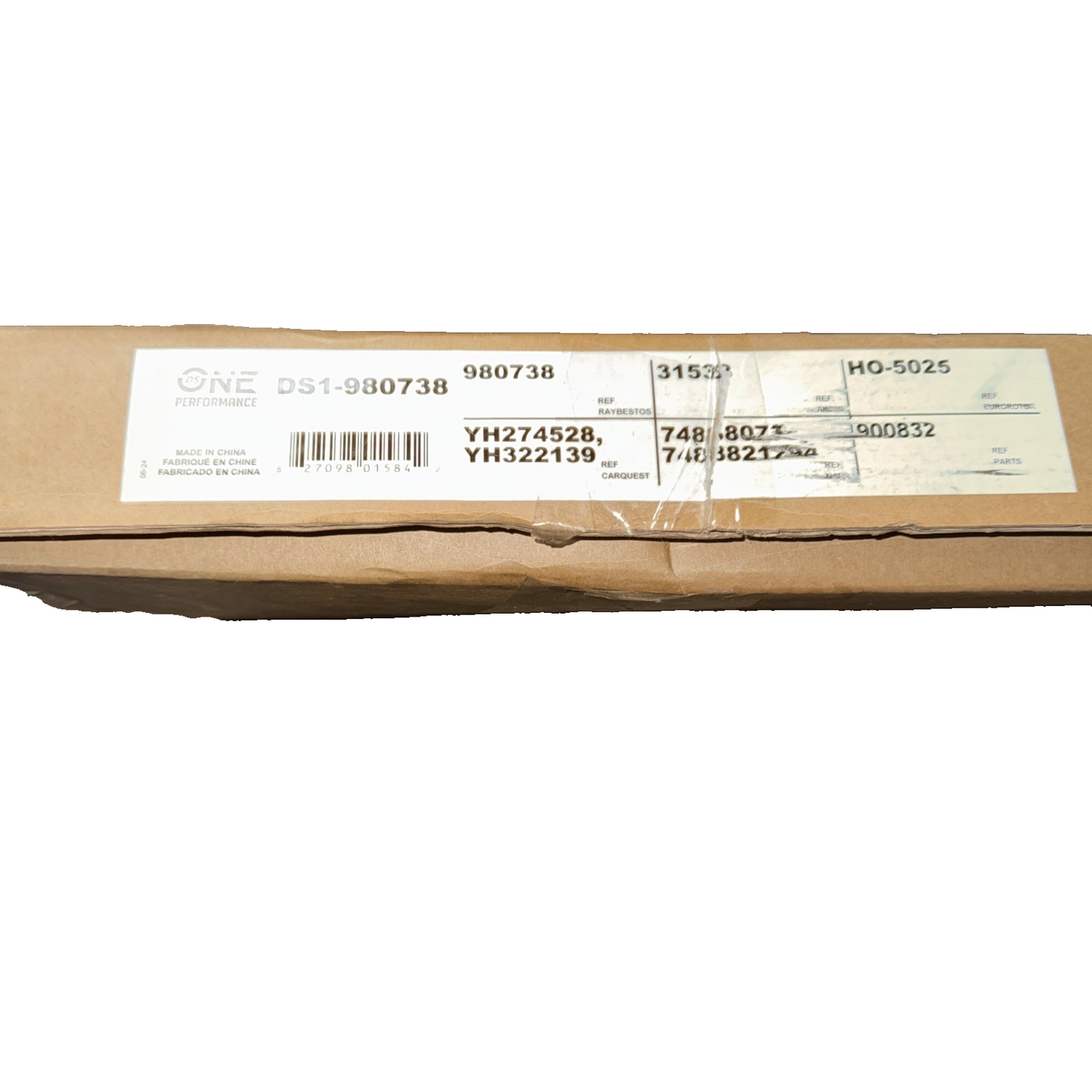 DS-One | Coated Slotted & Drilled Disc Brake Rotor - Front - DS1-980738