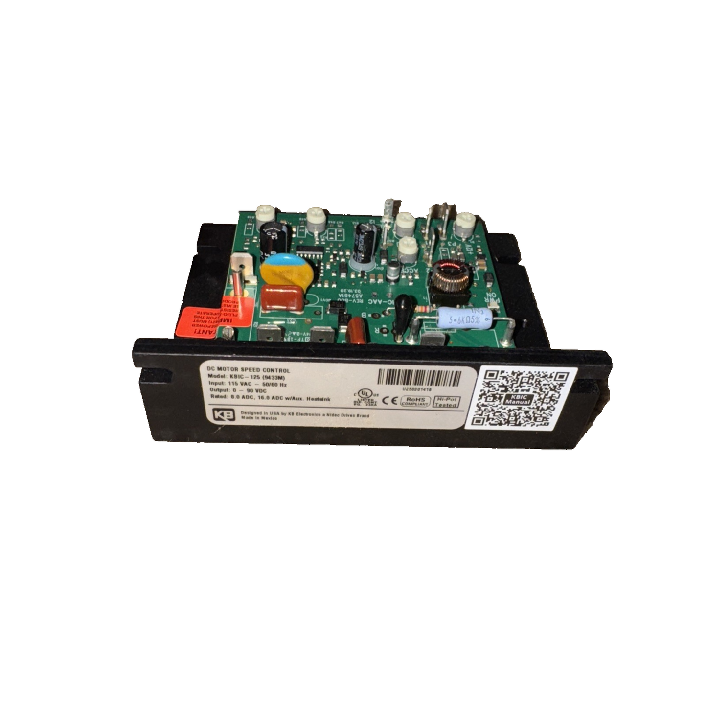 KBIC-125 (9433), SCR DC Drives, 115 Vac Input, 0-130 Vdc Output,