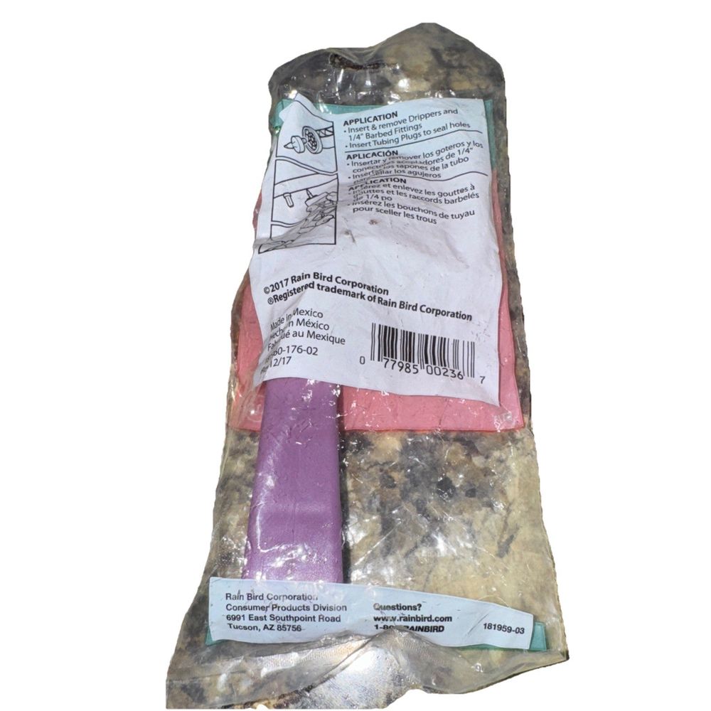 Rain Bird ET/1PK25S Emitter Tool – a bag of food that is packaged in plastic