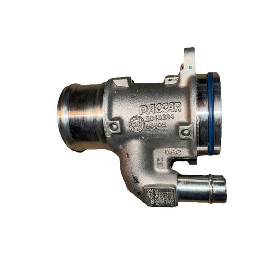 Paccar MX13 Water Transfer Tube | P/N 2048384 – a close up of a fuel pressurer