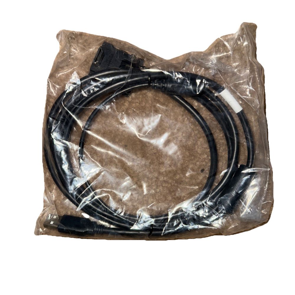CBL-296111170AD USB Cable for use with ISCxxx, IPPxxx and Lane 3000, 5000, 7000, DaveyDooDeals – a black cable in a plastic bag