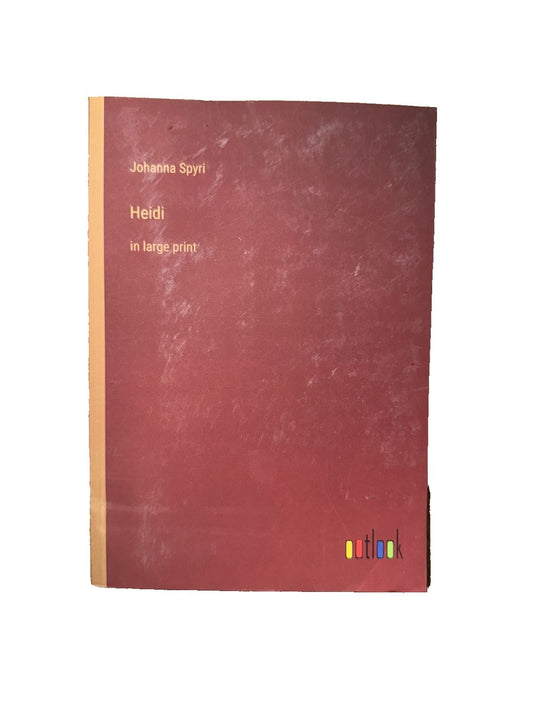 Heidi: in large print, DaveyDooDeals – a red book with the title ' ' ' ' '