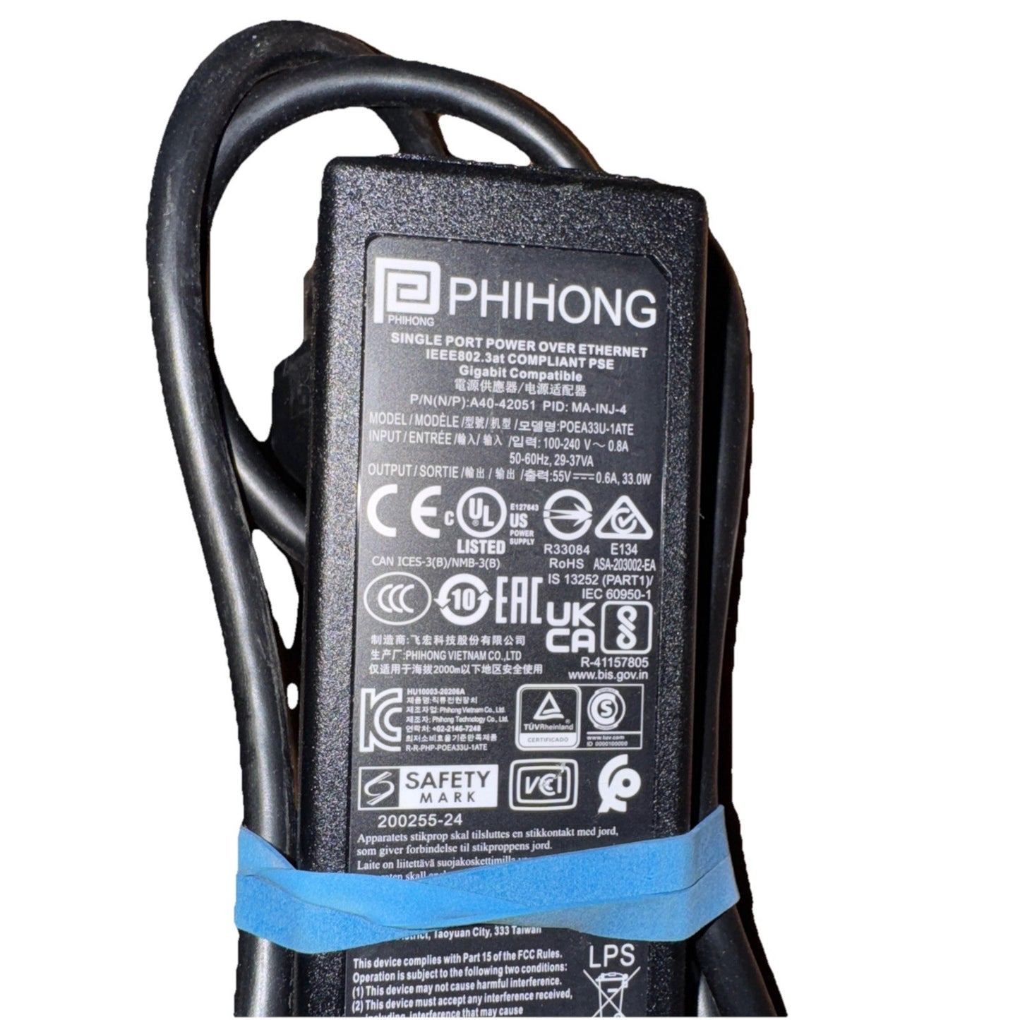 Phihong Single Port POE A40-42051 POE33U-1ATE